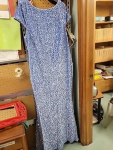 Shein Stunning Special Occasion Dress/Prom/Cruise Blue Sequin Size 3x New - Picture 1 of 8