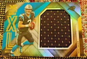 2019 Panini XR rookie XL Carolina Panthers Will Grier Jumbo patch 91/149 - Picture 1 of 2