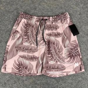 Hurley Botanical elastische Taille Volley Schwimm Boardshorts 7,5" pink Herren Large L - Bild 1 von 17