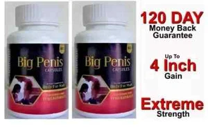 #NEW XXXL GAIN 12+INCHES PENI ENLARGER GROWTH FASTER GROWTH 2PCS 60CAPSULES EACH - Picture 1 of 7