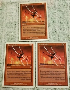 3X Pyrotechnics MTG NM 7th Edition  - Imagen 1 de 2