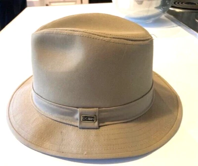 DOBBS FIFTH AVENUE NEW YORK VINTAGE HAT-TAN THICK FABRIC-USA-SIZE 7 1/8=NICE - Image 1 of 4
