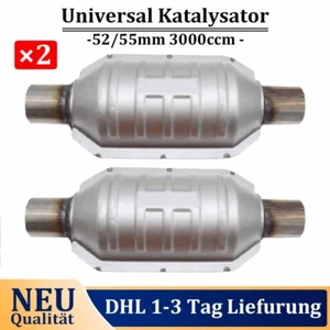 2x Catalizador Universal 52/55mm Hasta 3000ccm Euro-4 KAT Para Opel Audi BMW VW  - Imagen 1 de 5