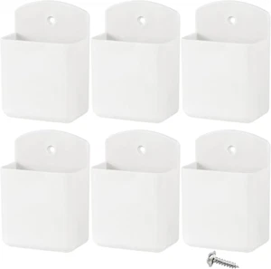 Remote Control Holder Wall Mount 6Pcs,Tv Remote Holder with Screws,Self Adhesive - Picture 1 of 12