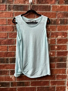 Camiseta sin mangas Athleta para mujer mediana azul lino nudo Zephyr - Imagen 1 de 8