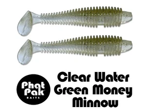 Swimbait Paddle Tail Keitech Style 3.3" 20 Ribbed Soft Plastic Bass Fishing Lure - Picture 1 of 32