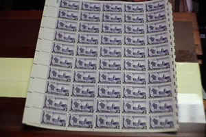 Scott # 957 FULL SHEET 50 1948 STAMPS 0.3 CT Wisconsin Statehood & FDIC Stamps - Picture 1 of 11