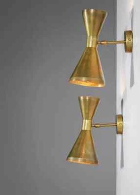 Pair of Contemporary italian Wall Light Diabolos Wall Scones Solid Brass - Image 1 of 4