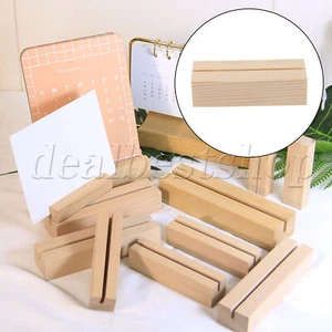 Wood Place Card Holder 2.75"x1.06"x0.71" for Shop Wedding Dinner Party - Picture 1 of 9