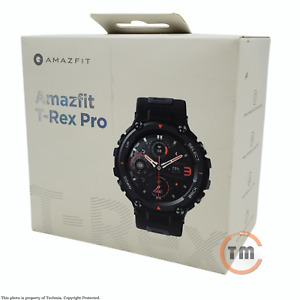 Amzfit Men's T-Rex Pro Smart Watch GPS Fitness Water Resistant - Black [LN]™