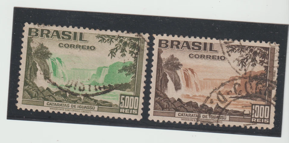 Stamps Brazil Scott #455-456 Waterfalls Used Cat $26.00 - Image 1 of 1