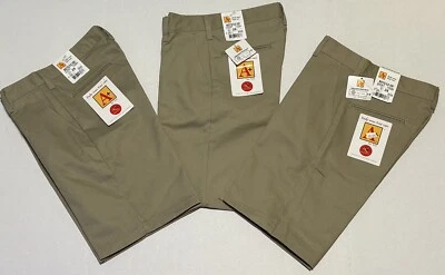 NWT Lot of 3 School Apparel Inc. Boys Size 26 Husky Relaxed Khaki Shorts 7099H - Image 1 of 4