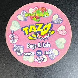 Space Jam Movie Motion Tazo 1996 Bugs & Lola #72 - Picture 1 of 2