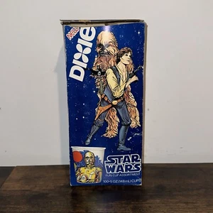 Tazas Dixie Chewbacca y Han Solo Star Wars 1980 de colección nueva caja abierta - Imagen 1 de 7