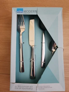 24tlg 6 Personen Besteck Set High End Restaurantqualität AMEFA Bliss Modern - Bild 1 von 8