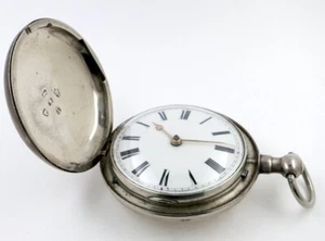Antique Pocket Watch - Silver hunter case, rack lever, Roskell, Liverpool, 1815 - Picture 1 of 11