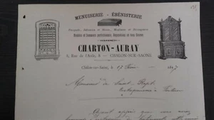 71 CHALON-SUR-SAONE BEL ENTETE MENUISERIE EBENISTERIE FEVRIER 1897 - Imagen 1 de 2