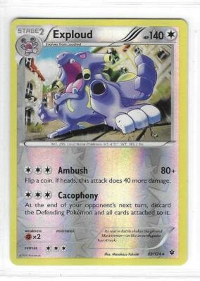 Pokemon --- EXPLOUD --- XY Fates Collide! REVERSE HOLO! NM/Mint! 82/124 - Image 1 of 3