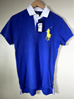 Polo by Ralph Lauren Blue White Big Yellow Pony Rugby Shirt Youth Boys Small NWT