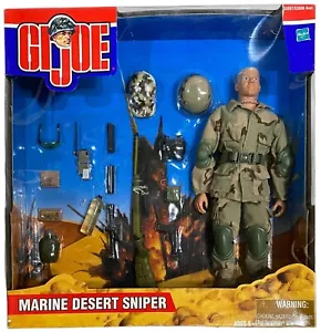 GI Joe Marine Desert Sniper Vintage 2001 12" 1/6 Action Figure Set NEW #53097 - Picture 1 of 10