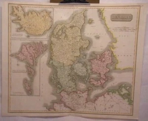 Antique map of Denmark printed in 1814 - Picture 1 of 4