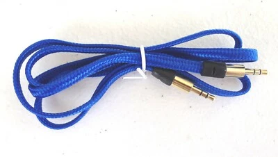 3FT FLAT BRAIDED NYLON 3.5mm Male Audio Headphone Cable Stereo AUX Jack Adapter - Image 1 of 4
