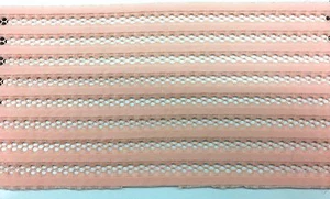 6" Scuba Stoffborte Pfirsich mit Netz - Bild 1 von 3