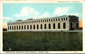 Vintage Keokuk Iowa IA Power House Mississippi River Power Company 1910er Postkarte - Bild 1 von 2