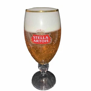 New 40 CL Faux Stella Artois Display Glass Chalice Liquid Back Bar 8" X 3.5" - Picture 1 of 4
