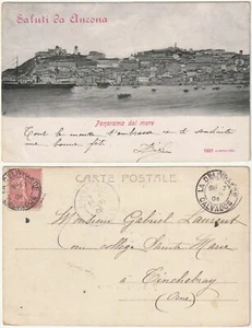 ANCONA - PANORAMA DAL MARE - VIAGG. 1904 -49191- - Picture 1 of 1