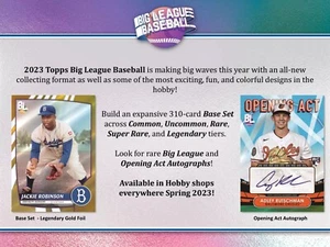2023 Topps Big League Base Completa + Juego Arco Iris Poco Común (250 Tarjetas) - PREVENTA - Imagen 1 de 1