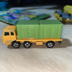 1974 Tomica Fuso Container Truck Transport Japan 1/127 Tomy Orange - Picture 1 of 4