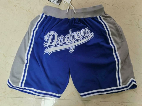 New Los Angeles Dodgers Baseball Men Blue/Gray Shorts Size:S-3XXL Cover