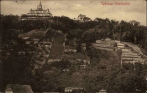 ~1910 Oberlössnitz Spitzhaus Panorama-Karte alte Postkarte Ansichtskarte Sachsen - Bild 1 von 2
