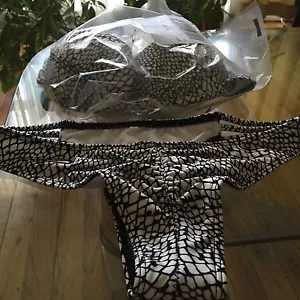 NEW! Victoria Secret Modern Snake The Tease Halter 34A & Strappy Itsy bottom XS - Picture 1 of 12
