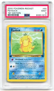 PSA 9 MINT Psyduck Team Rocket 1st Edition 2000 Pokemon WOTC 65/82 -70 - Bild 1 von 2