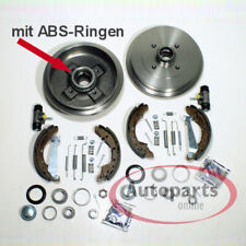 Produktbild - Bremstrommel 200 mm Bremsbacken Radlager ABS Ringe hinten für VW Polo [6N1 6KV]