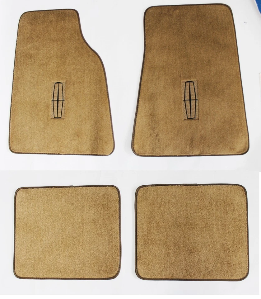 ¡NUEVO! Juego de 4 tapetes bronceados Lincoln Town Car con logotipo bordado 1990-2011 Foto 1 de 4