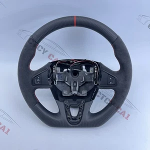 Custom matte Carbon Fiber Steering Wheel for Renault Megane 3 Coupe RS 2009-2016 - Picture 1 of 9