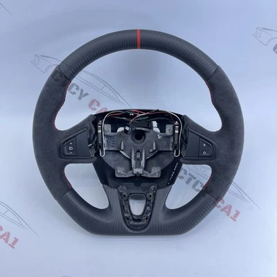 Custom matte Carbon Fiber Steering Wheel for Renault Megane 3 Coupe RS 2009-2016 - Image 1 of 4