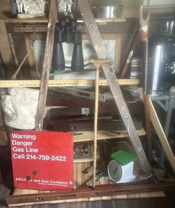 Vintage Holzgriff Bambus Gehstock Stock alte Handarbeit Volkskunst 35" stabil! - Bild 1 von 21