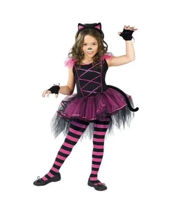 Cheshire Cat Costume Kids Girls Halloween Fancy Dress Small 4-6 - Picture 1 of 9