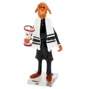 GlassOfVenice Murano Glas Rabbi mit Kiddusch Tasse - Bild 1 von 5