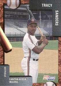 Tracy Sanders 1992 Fleer ProCards #703 RC Canton-Akron Indians *AutographDen* - Picture 1 of 2