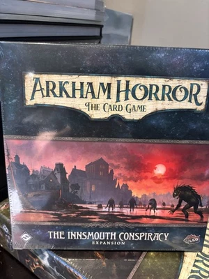 FFG Arkham Horror Juego de Cartas The Innsmouth Conspiracy Nuevo Sellado Caja de Expansión Foto 1 de 3