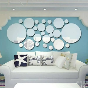 Mirror Wall Stickers Decal DIY Art Mural Removable Home Decoration Ornament New - Picture 1 of 6