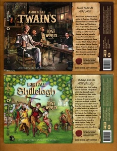 7  U.S.SUPER RARE MICRO BEER LABELS   LOST   WORLDS   CORNELIUS   N.C. - Picture 1 of 4