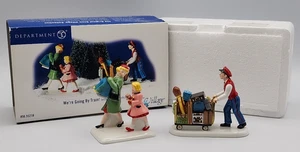 Department 56 Snow Village We're Going By Train 2 Pieces #56.55218 - Picture 1 of 18