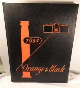 1954 Falls City Nebraska High School Yearbook Orange and Black - Picture 1 of 5