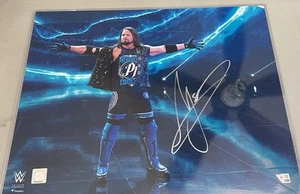 AJ Styles WWE Autographed 16”x20” Entrance With Arms Wide Out Photo - Picture 1 of 3